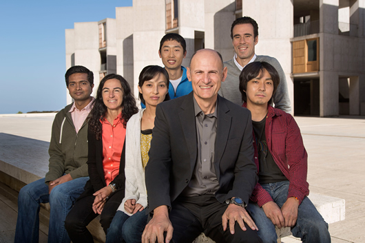 From left: Pradeep Reddy, Concepcion Rodriguez Esteban, Emi Suzuki, Mo Li, Juan Carlos Izpisua Belmonte, Alejandro Ocampo, Keiichiro Suzuki