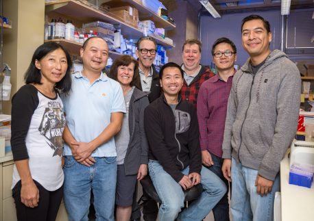 From left: Ruth Yu, Ye Zheng, Annette Atkins, Ronald Evans, Nanhai He, Michael Downes, Weiwei Fan, Brian Henriquez