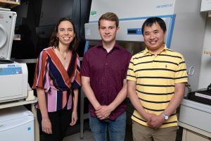 From left: Diana Hargreaves, Nicholas Elliott and Fangjian Gao.