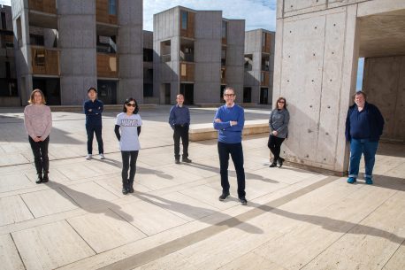 From left: Emma Tilley, Kyeongkyu Kim, Ruth Yu, Gencer Sancar, Ronald Evans, Annette Atkins and Michael Downes