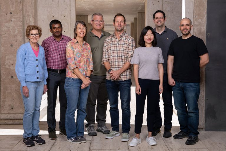 Caption: From left: Joan Vaughan, Srihari Konduri, Cynthia Donaldson, Peter Gray, Dionicio Siegel, Dan Tan, Alan Saghatelian, and Antonio Pinto