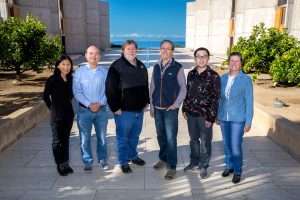 From left: Ruth Yu, Ye Zheng, Michael Downes, Ron Evans, Yuwenbin Li, and Annette Atkins