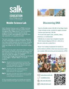 DNA and Gel Extraction