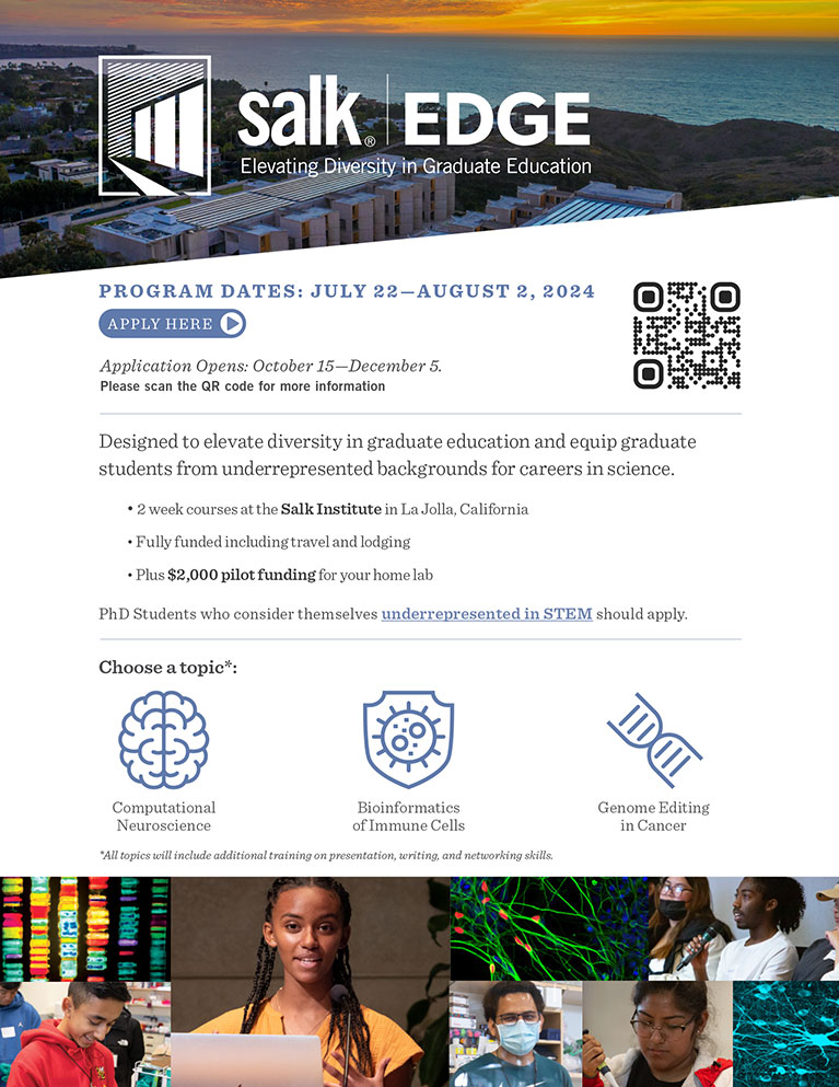 Salk Edge Summer Program Flyer