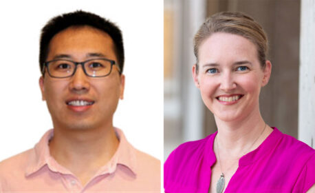 From left: Guanghui Xu and Julie Law.