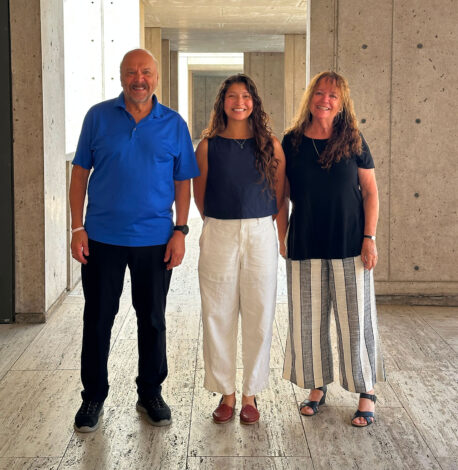 Joseph Ecker (left), Jessica Arzavala (center), and Margarita Behrens (right) discovered maternal immune activation alters the epigenomes and activity of deep-layer neurons, increasing risk of neurodevelopmental disorders like autism spectrum.