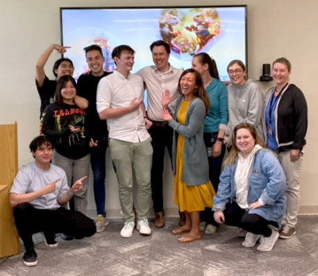 Kay Tye’s lab identified the brain region, the amygdalostriatal transition zone (ASt), responsible for danger responses lasting long amounts of time. From left: Christian Cazares, Faith Aloboudi, May Chan, Christopher Lee, Felix Taschbach, Fergil Mills, Kay Tye, Romy Wichmann, Nikki Keisler, Gates Schneider, Laurel Keyes. Kay Tye’s lab identified the brain region, the amygdalostriatal transition zone (ASt), responsible for danger responses lasting long amounts of time. From left: Christian Cazares, Faith Aloboudi, May Chan, Christopher Lee, Felix Taschbach, Fergil Mills, Kay Tye, Romy Wichmann, Nikki Keisler, Gates Schneider, Laurel Keyes.